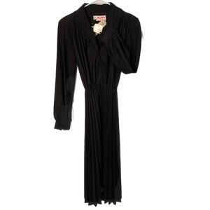 vtg 70s Mary Martin Dress Size 10 Florida pleated ruffles lace Wednesday NWT